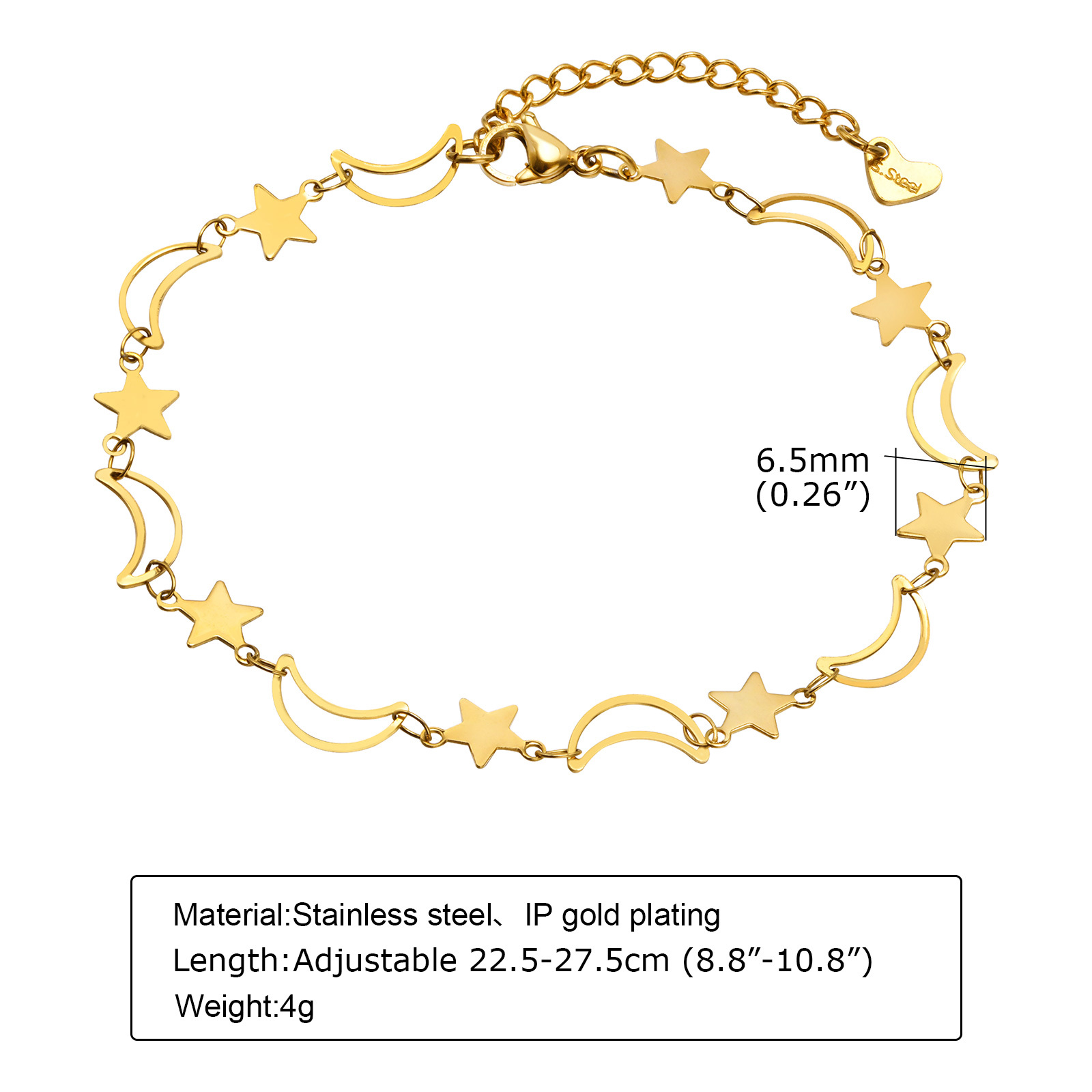 Dainty Hollow Star Moon Anklet – Jc Jewelry & Watches Photos recenzja i cena
