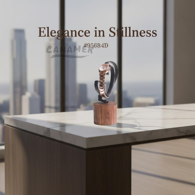 Drewniany stojak na zegarki w  – Jewelry And Watches Inc recenzja i cena